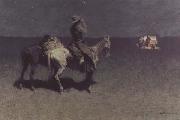 Frederic Remington The Stranger (mk43) oil on canvas